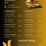 Modern Cocktail Menu Template